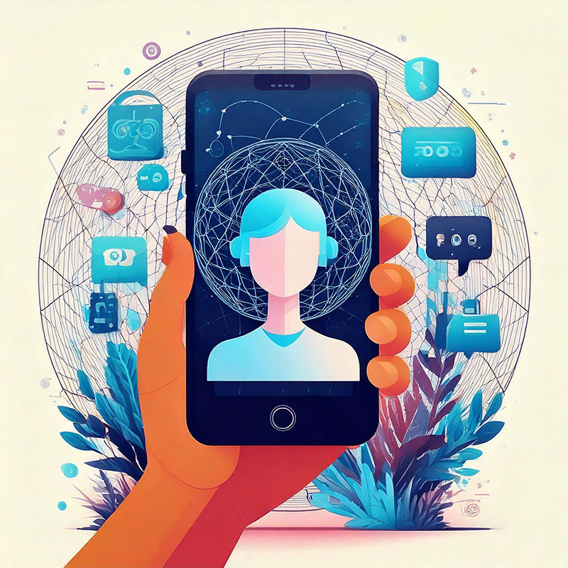 Healthcare professionals using AI technology